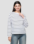 Connexion Off Shoulder Stripe Kaos Lengan Panjang Wanita