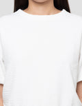 Connexion Crew Neck Texture Knit Top With Elasticated Hem Blouse Wanita