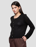 Connexion Knit With Stone Buttons Cardigan Wanita