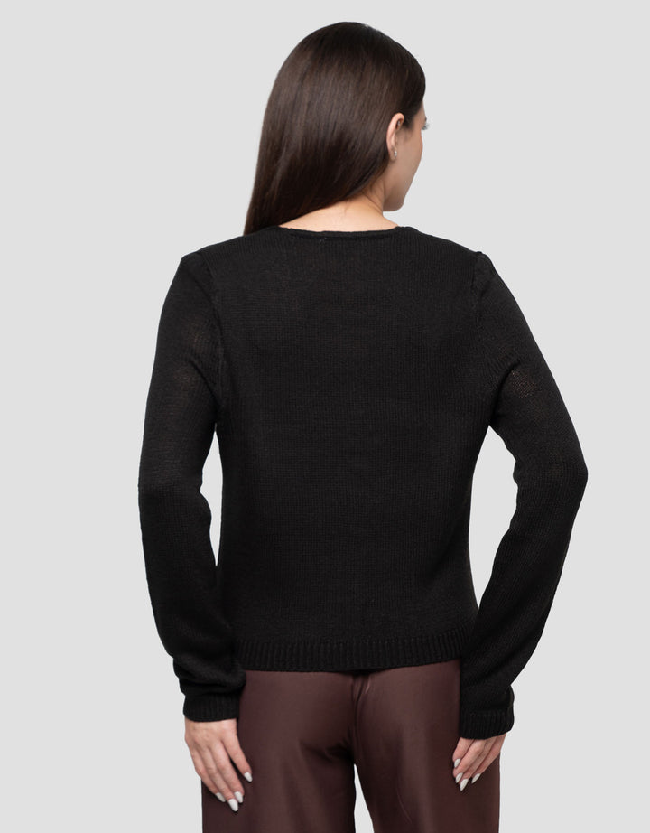Connexion Knit With Stone Buttons Cardigan Wanita