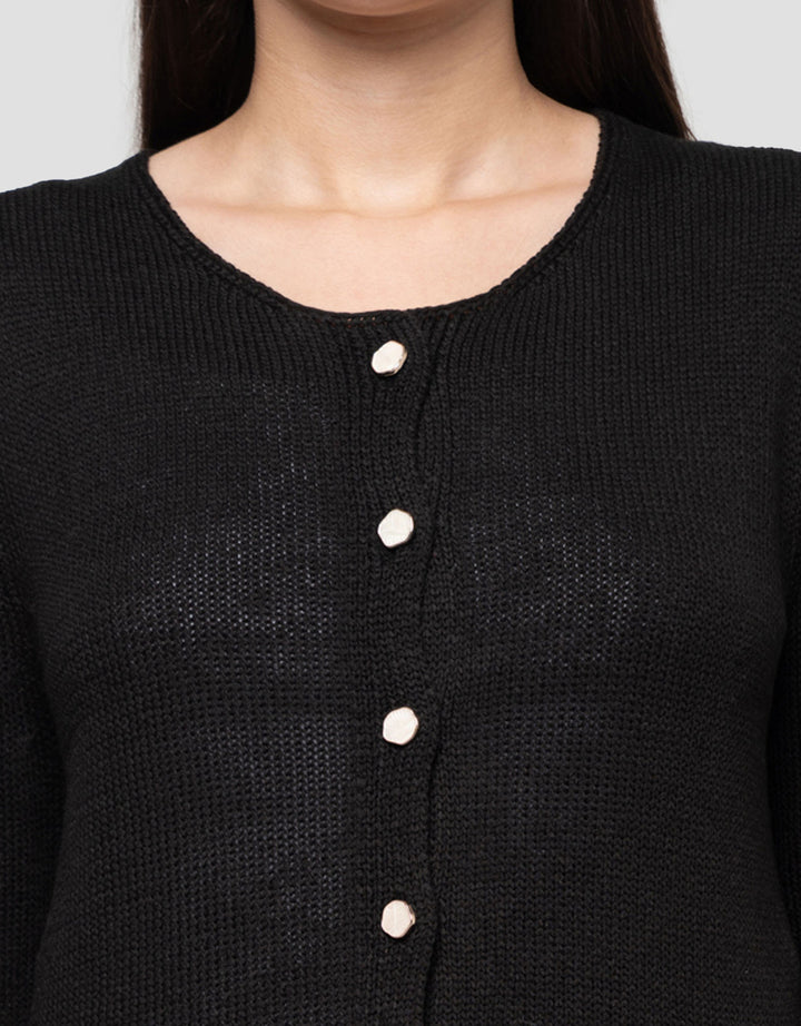 Connexion Knit With Stone Buttons Cardigan Wanita