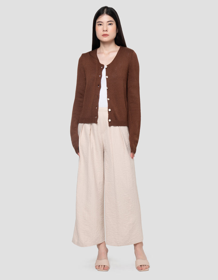 Connexion Knit With Stone Buttons Cardigan Wanita