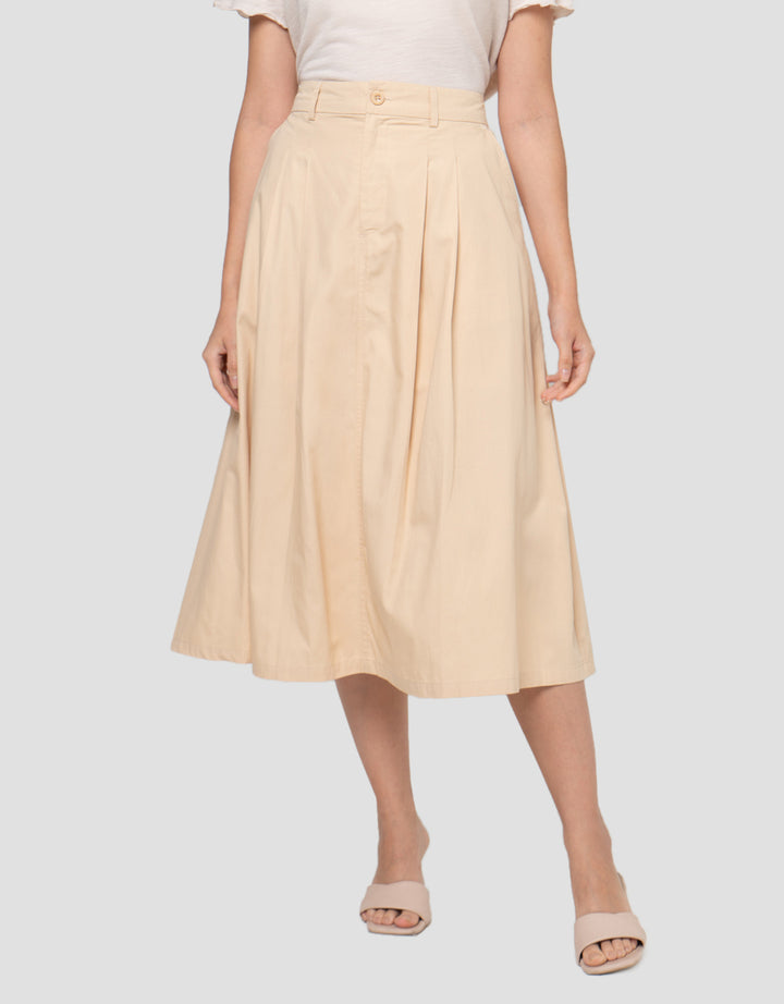 Connexion Pleat Basic Rok Panjang Wanita
