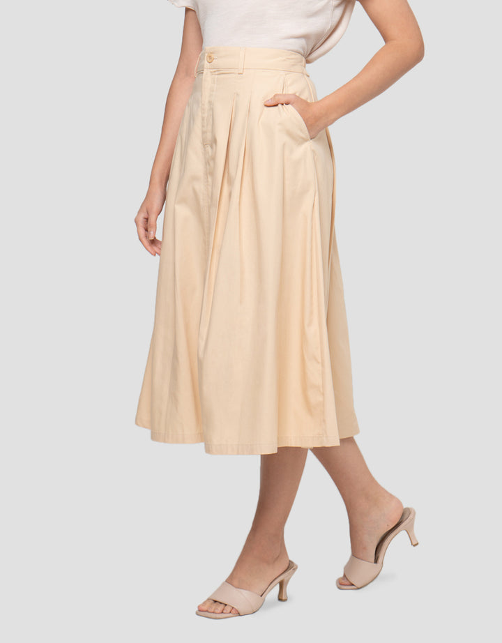 Connexion Pleat Basic Rok Panjang Wanita
