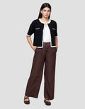 Connexion Formal Crop Emas Cardigan Lengan Pendek Wanita
