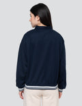 Nevada Varsity With Collar Jaket Wanita
