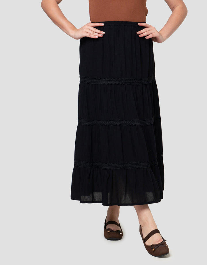 Nevada Tier Lace Rok Panjang Wanita