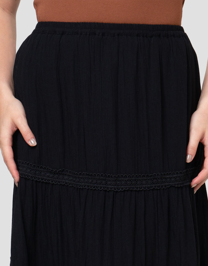 Nevada Tier Lace Rok Panjang Wanita