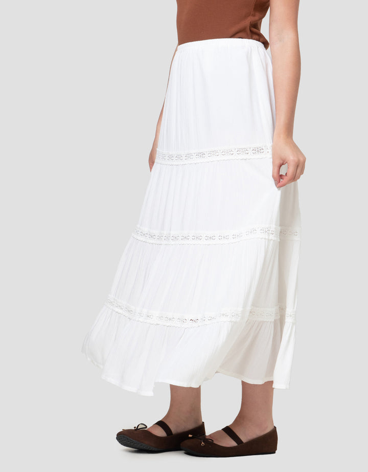 Nevada Tier Lace Rok Panjang Wanita