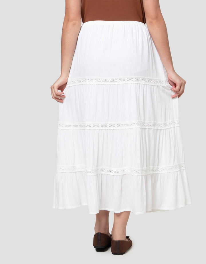 Nevada Tier Lace Rok Panjang Wanita