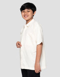 Nevada Fit Ecru Classic Collar And Pocket Kemeja Denim Oversize Anak Laki-laki