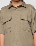 Nevada Fit Classic Collar With Pocket Kemeja Oversize Anak Laki-laki