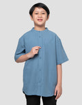 Nevada Casual Solid Linen Look Kemeja Koko Anak Laki-laki