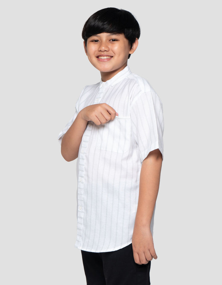 Nevada Casual Pinstripe Baju Koko Anak Laki-laki