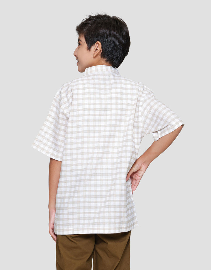 Nevada Checkered With Pocket Kemeja Koko Anak Laki-laki