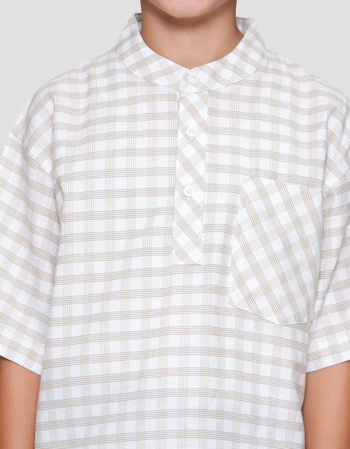 Nevada Checkered With Pocket Kemeja Koko Anak Laki-laki