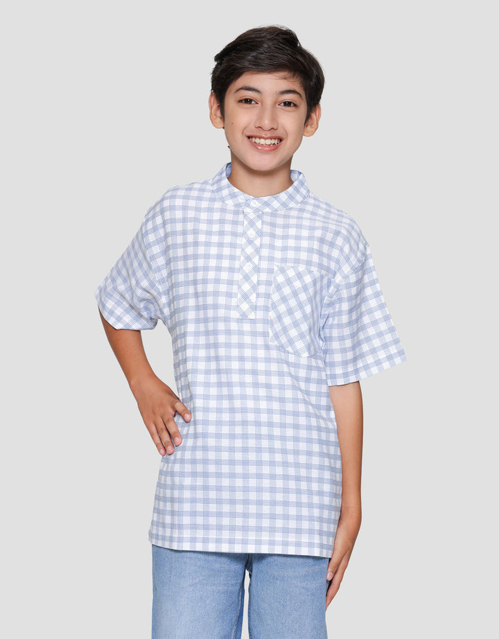 Nevada Checkered With Pocket Kemeja Koko Anak Laki-laki