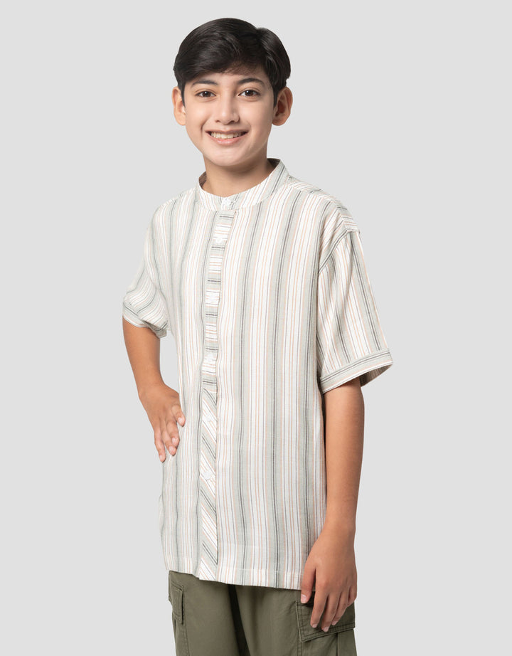 Nevada Casual Pin Stripes Kemeja Koko Anak Laki-laki
