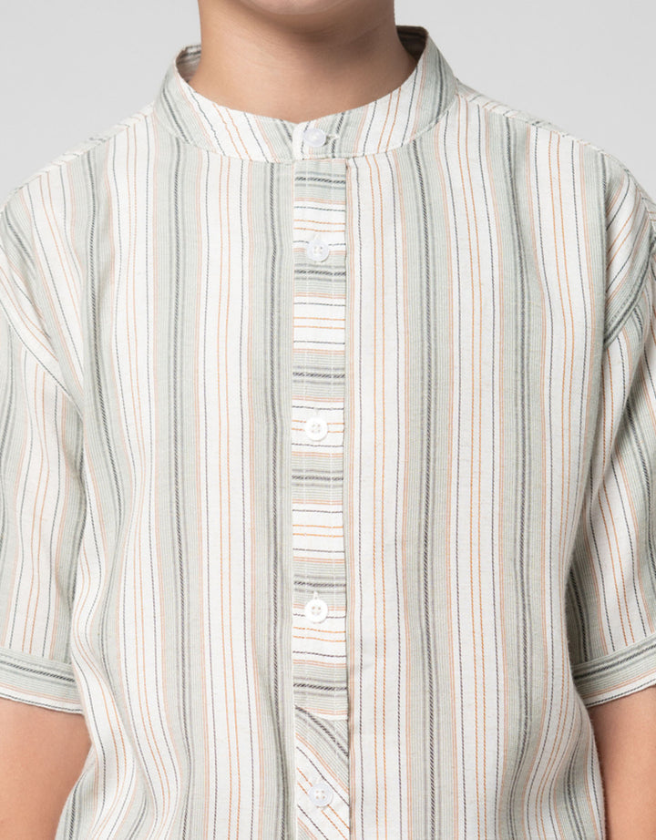 Nevada Casual Pin Stripes Kemeja Koko Anak Laki-laki