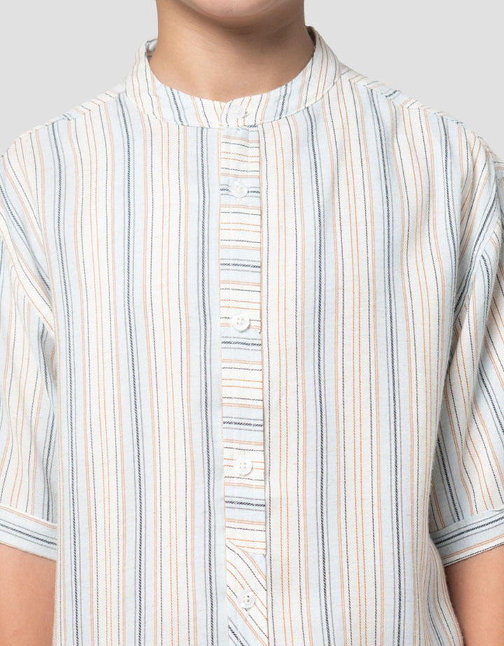 Nevada Casual Pin Stripes Kemeja Koko Anak Laki-laki