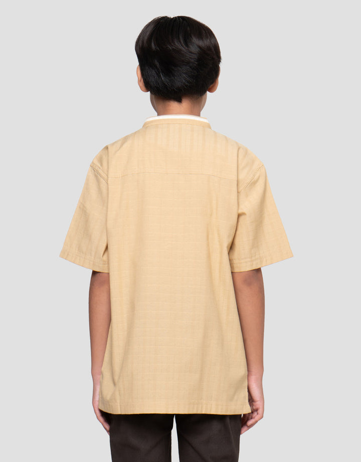 Nevada Casual Dobby Checks Kemeja Koko Anak Laki-laki
