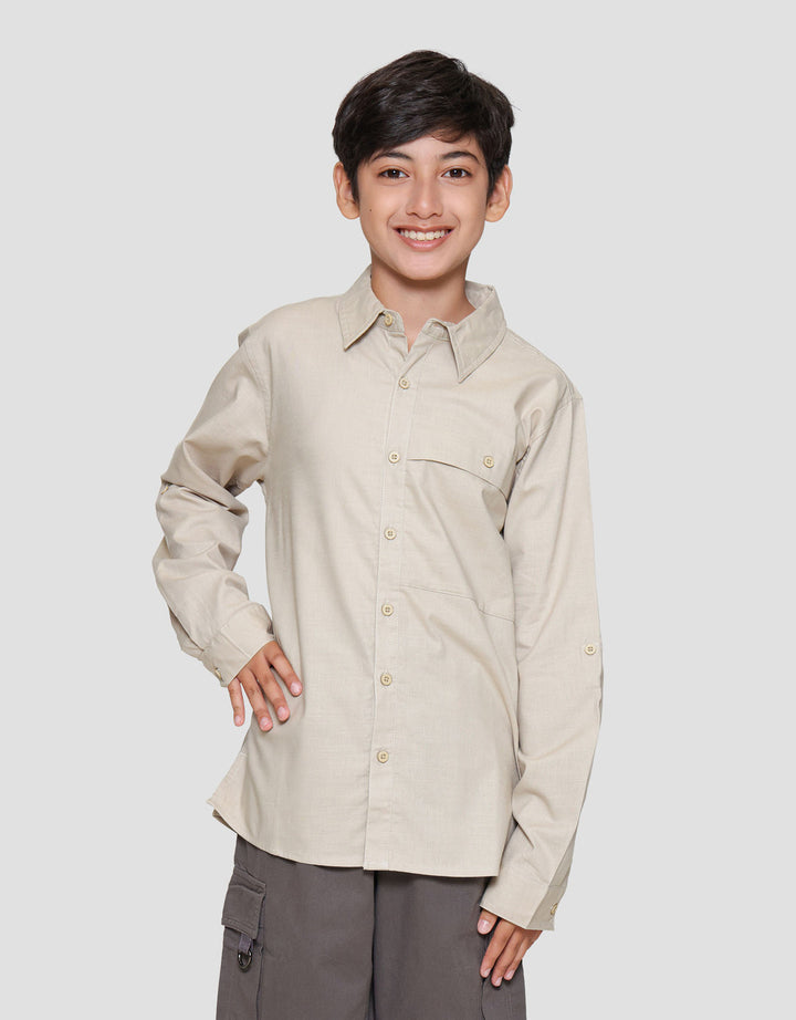 Nevada Solid With Big Pocket Kemeja Koko Anak Laki-laki