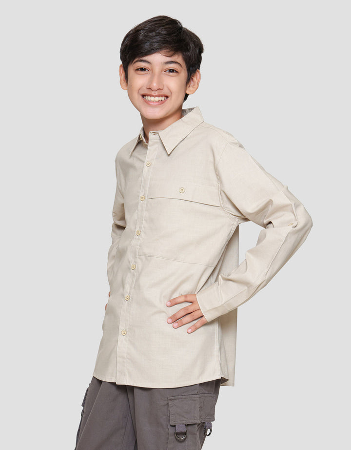 Nevada Solid With Big Pocket Kemeja Koko Anak Laki-laki