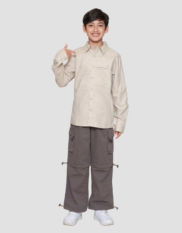 Nevada Solid With Big Pocket Kemeja Koko Anak Laki-laki