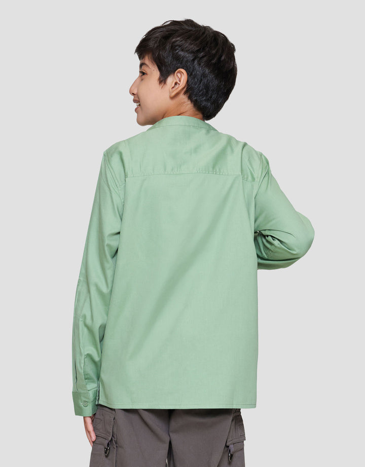 Nevada Ls Koko Solid With Pocket Kemeja Koko Anak Laki-laki