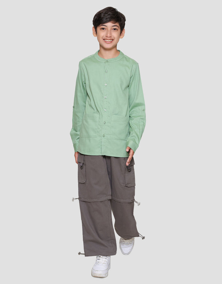 Nevada Ls Koko Solid With Pocket Kemeja Koko Anak Laki-laki