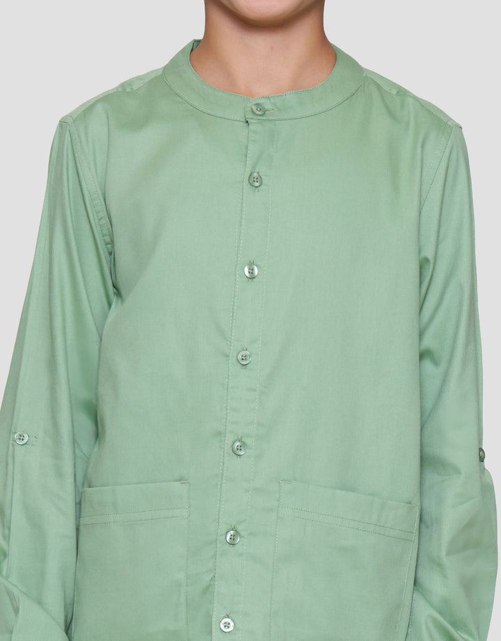 Nevada Ls Koko Solid With Pocket Kemeja Koko Anak Laki-laki