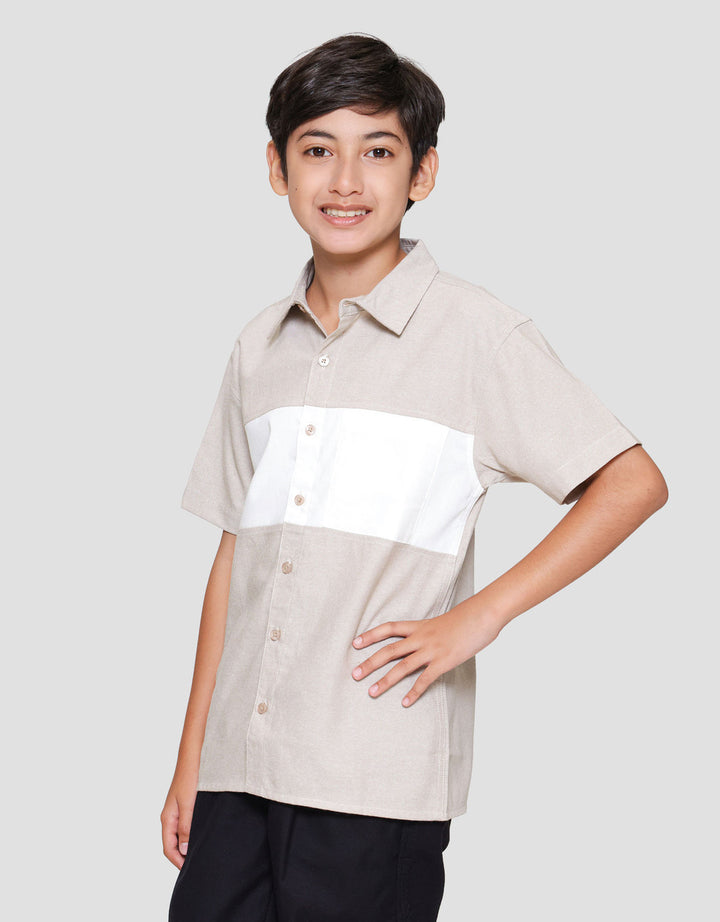 Nevada Oxford Cut N Sewn Pocket Kemeja Anak Laki-laki