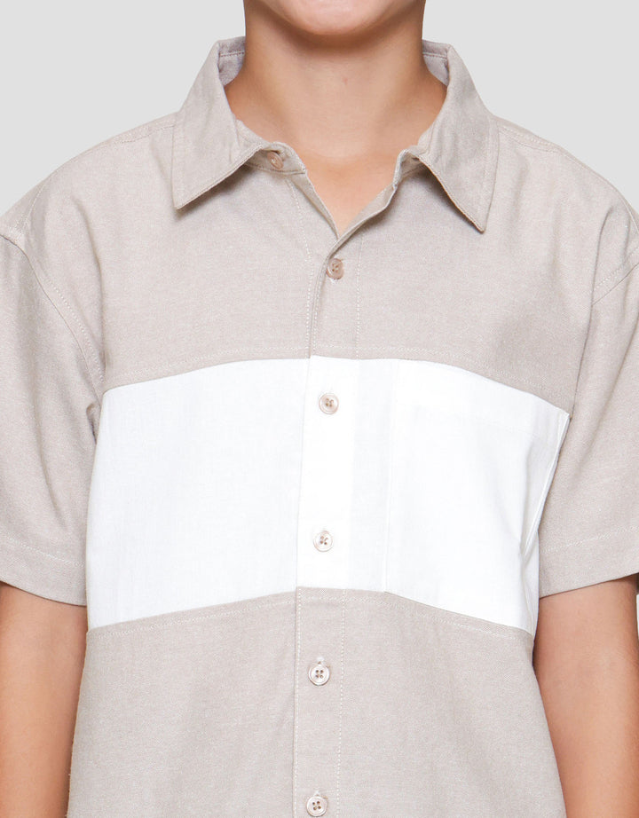 Nevada Oxford Cut N Sewn Pocket Kemeja Anak Laki-laki