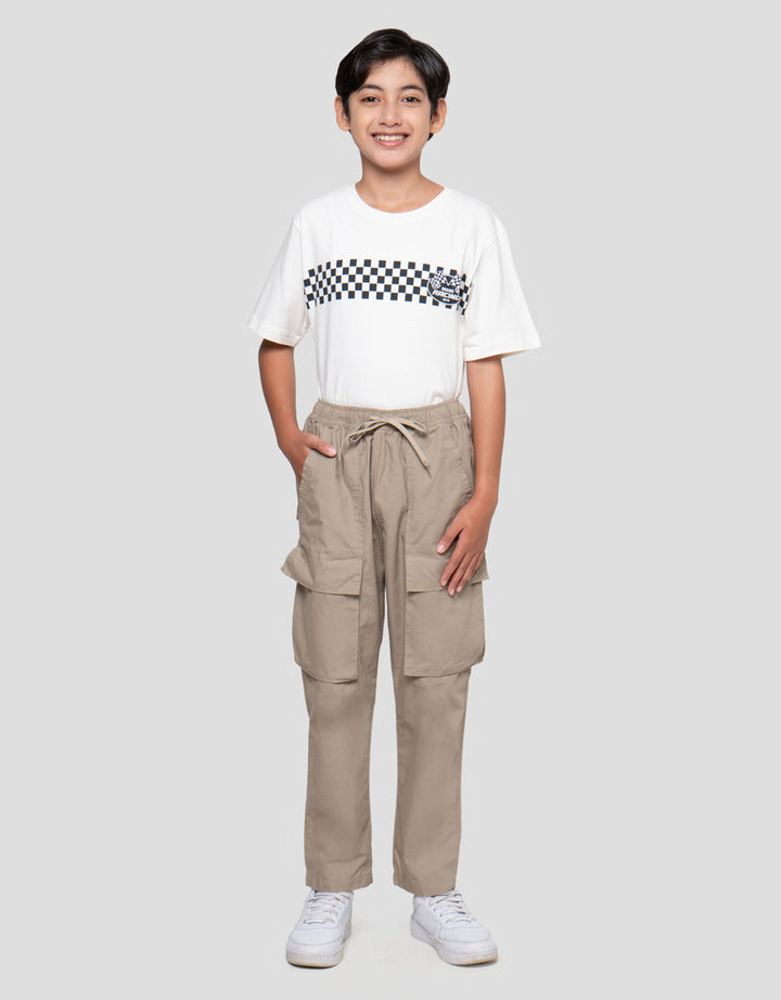 Nevada Woven Elastic Waist Regular Celana Cargo Anak Laki-lakki