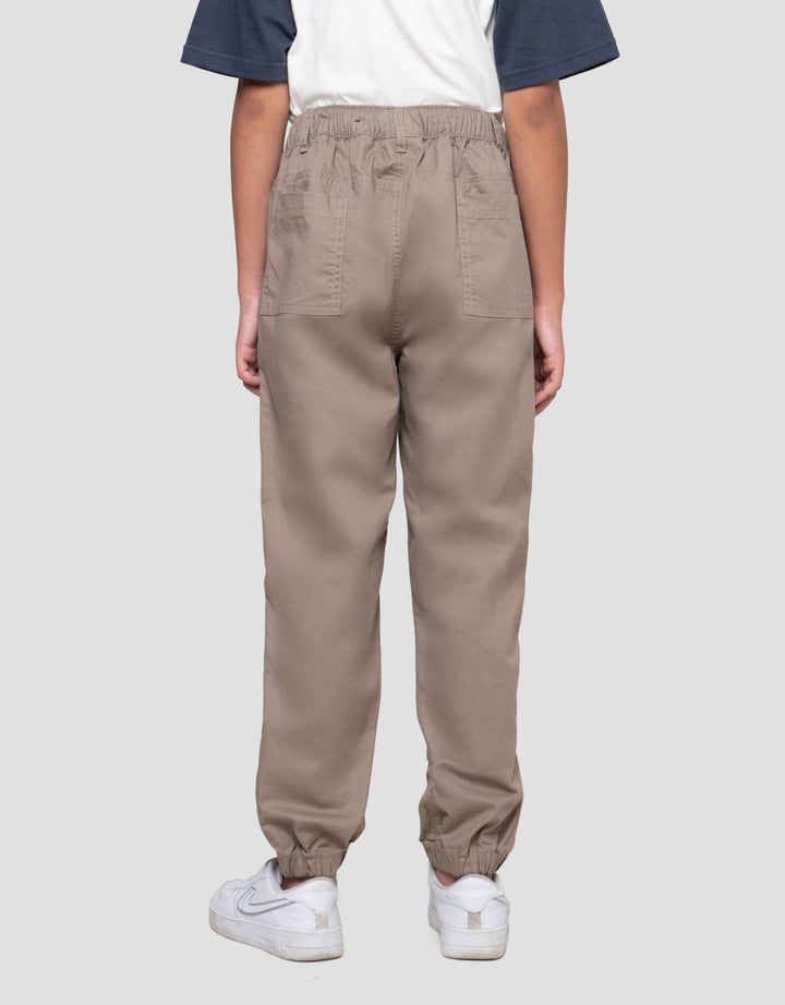 Nevada Woven Elastic Waist Celana Jogger Cargo Anak Laki-laki