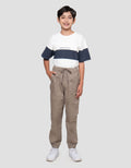 Nevada Woven Elastic Waist Celana Jogger Cargo Anak Laki-laki