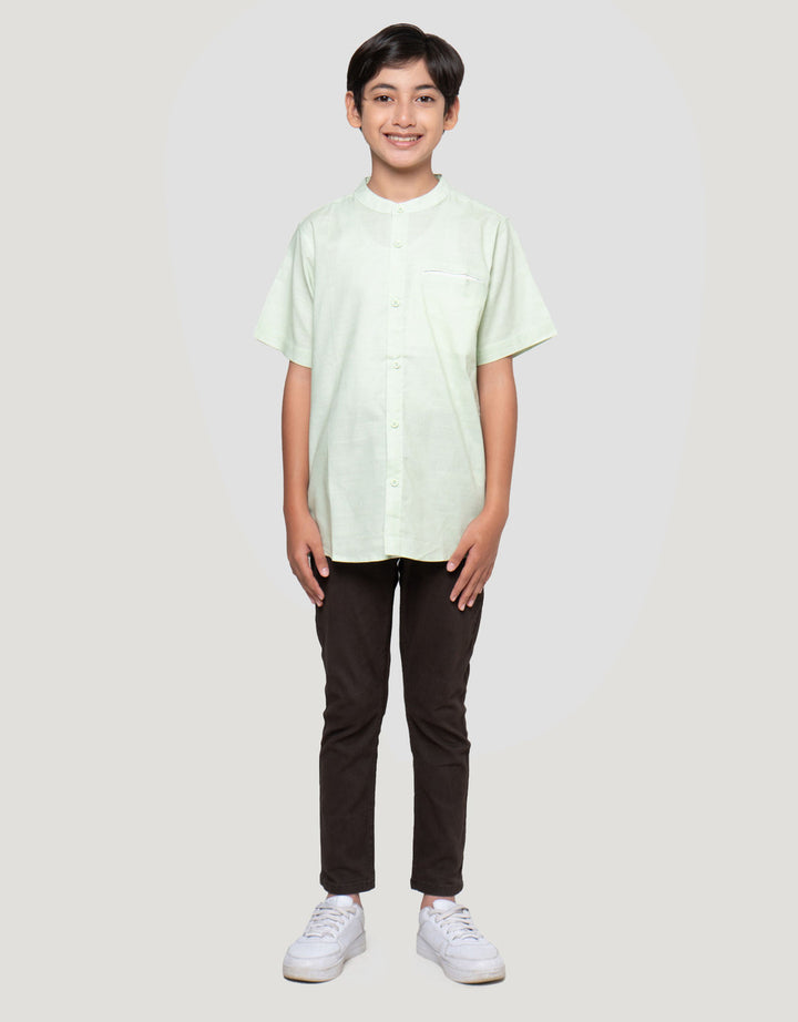 Nevada Pin Stripes With Welt Pocket Kemeja Koko Anak Laki-laki