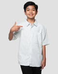 Nevada Casual Print Stripes Kemeja Anak Laki-laki