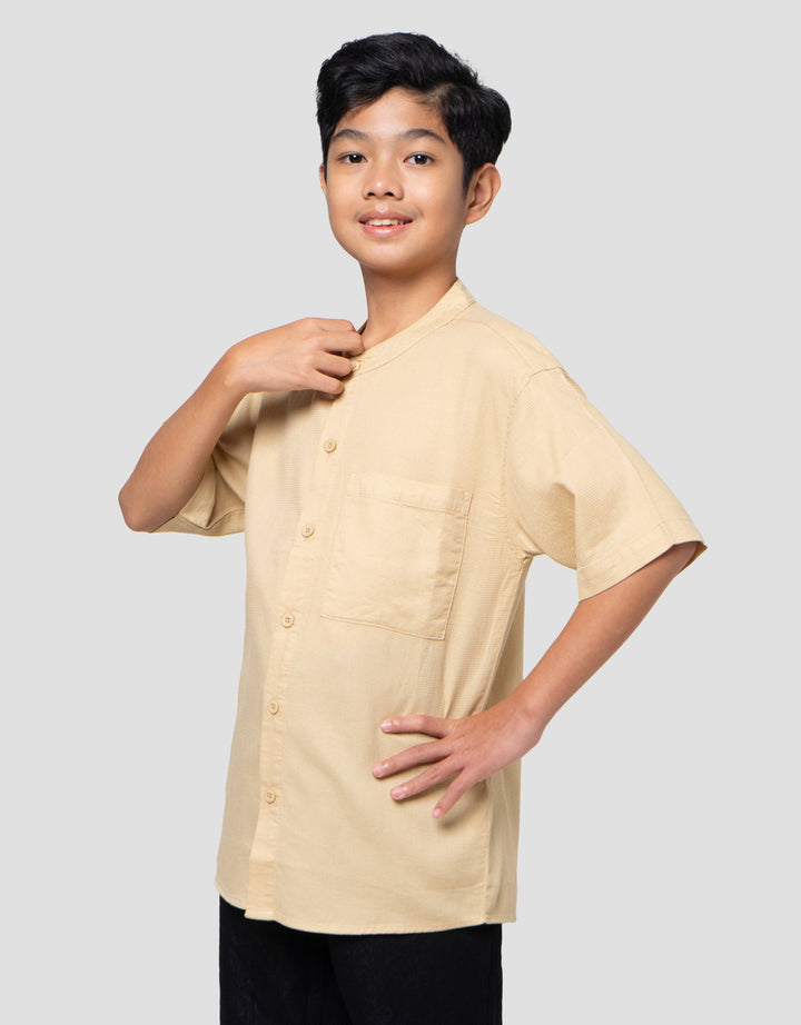 Nevada Solid Texture Kemeja Koko Anak Laki-laki
