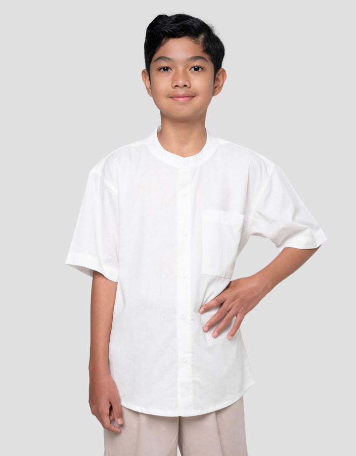 Nevada Casual Solid Dobby Baju Koko Anak Laki-laki