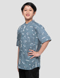Nevada Casual Full Print With Pocket Kemeja Koko Anak Laki-laki