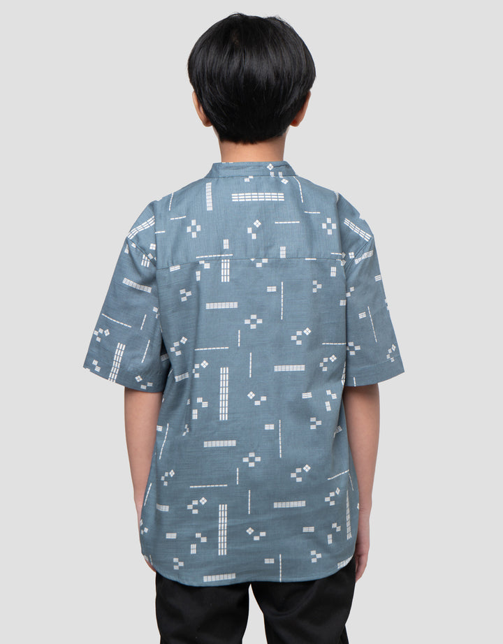 Nevada Casual Full Print With Pocket Kemeja Koko Anak Laki-laki