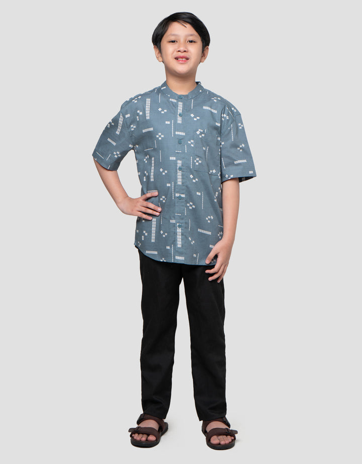 Nevada Casual Full Print With Pocket Kemeja Koko Anak Laki-laki