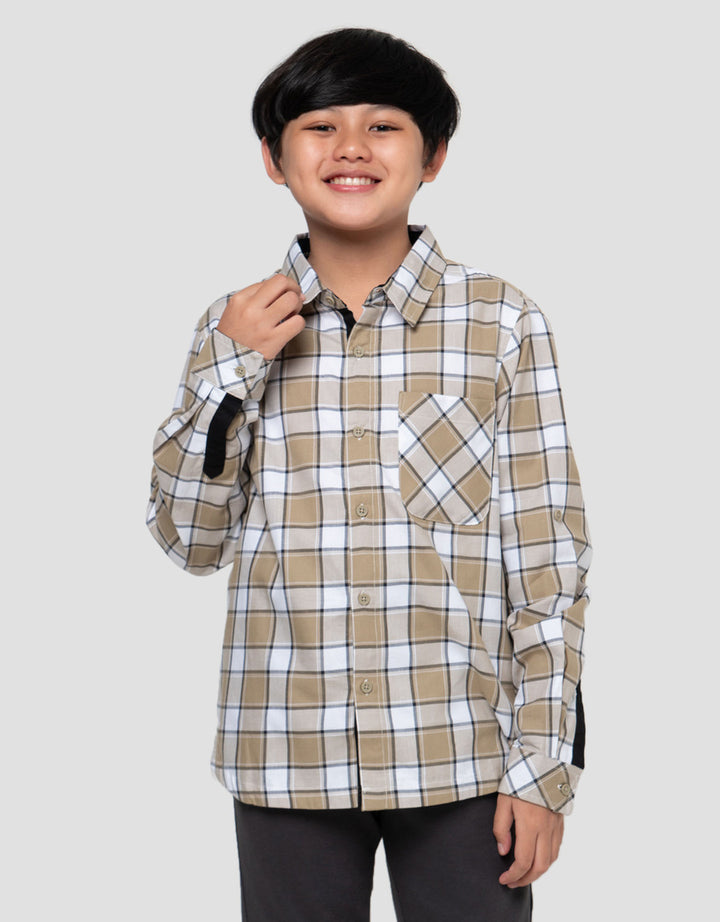 Nevada Checks Plaid Kemeja Anak Laki-laki