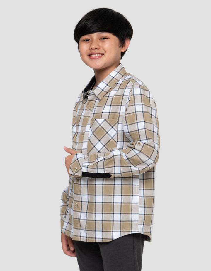 Nevada Checks Plaid Kemeja Anak Laki-laki
