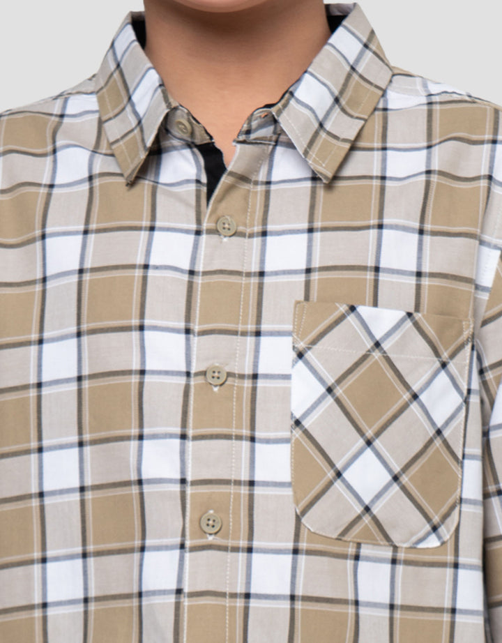 Nevada Checks Plaid Kemeja Anak Laki-laki