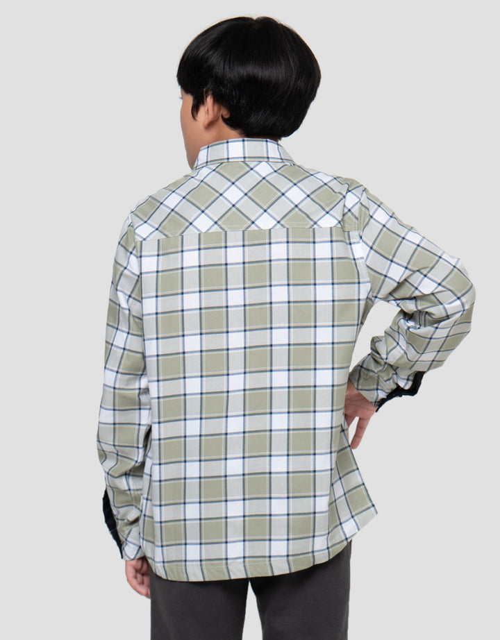 Nevada Checks Plaid Kemeja Anak Laki-laki