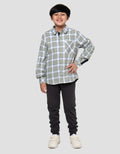 Nevada Checks Plaid Kemeja Anak Laki-laki
