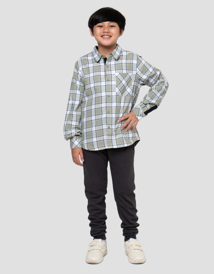 Nevada Checks Plaid Kemeja Anak Laki-laki