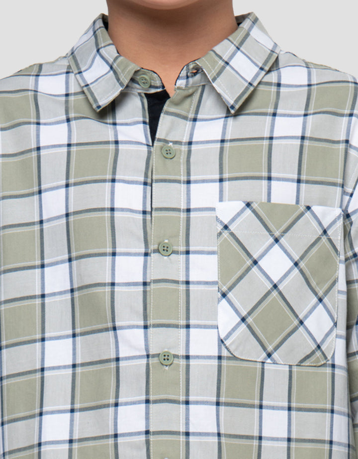 Nevada Checks Plaid Kemeja Anak Laki-laki